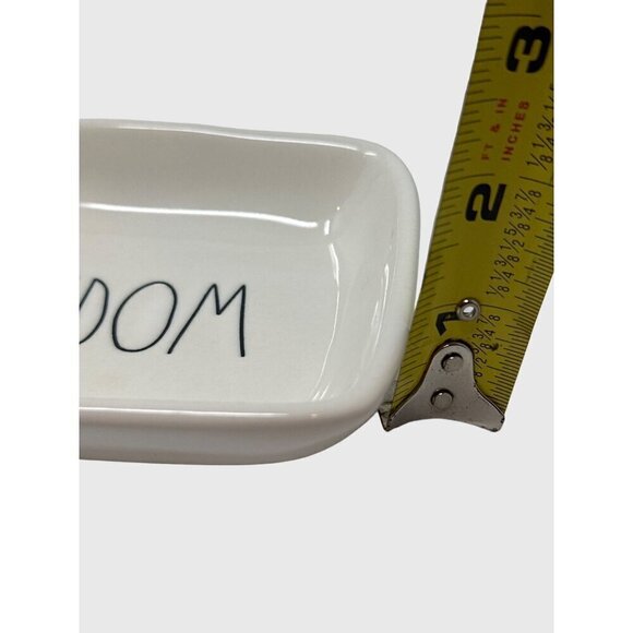 Rae Dunn WISDOM Tray 5in Candy Trinket Dish Office Decor Gift Organize White - Picture 4 of 7